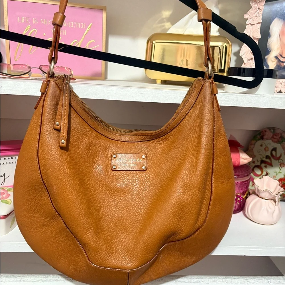 Kate Spade Tan Leather Hobo Bag - Picture 1 of 5